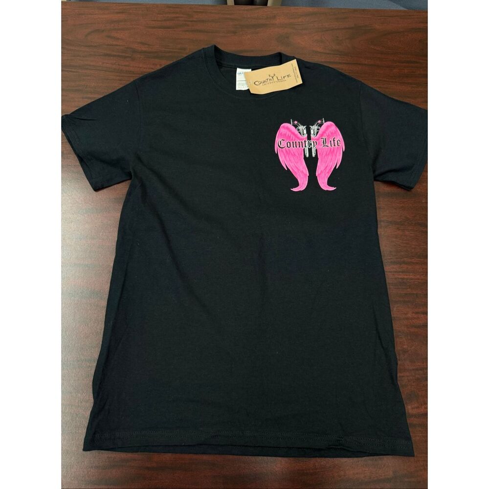 NWT Country Life Black Short Sleeve Tee Size Small